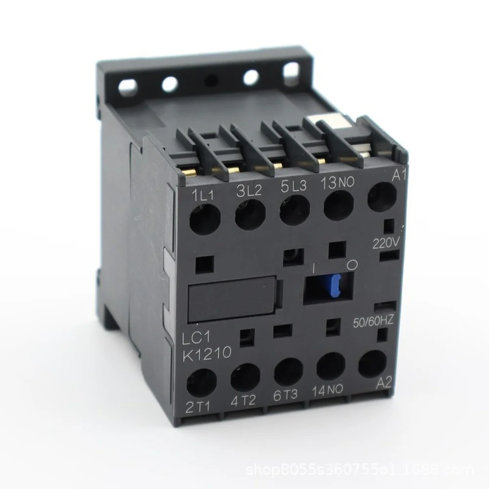 LC1K1210 AC Contactor 12A AC220V 50/60Hz Small Scale Control Terminal For Industrial Electrical System DIN Rail Mounting Switch