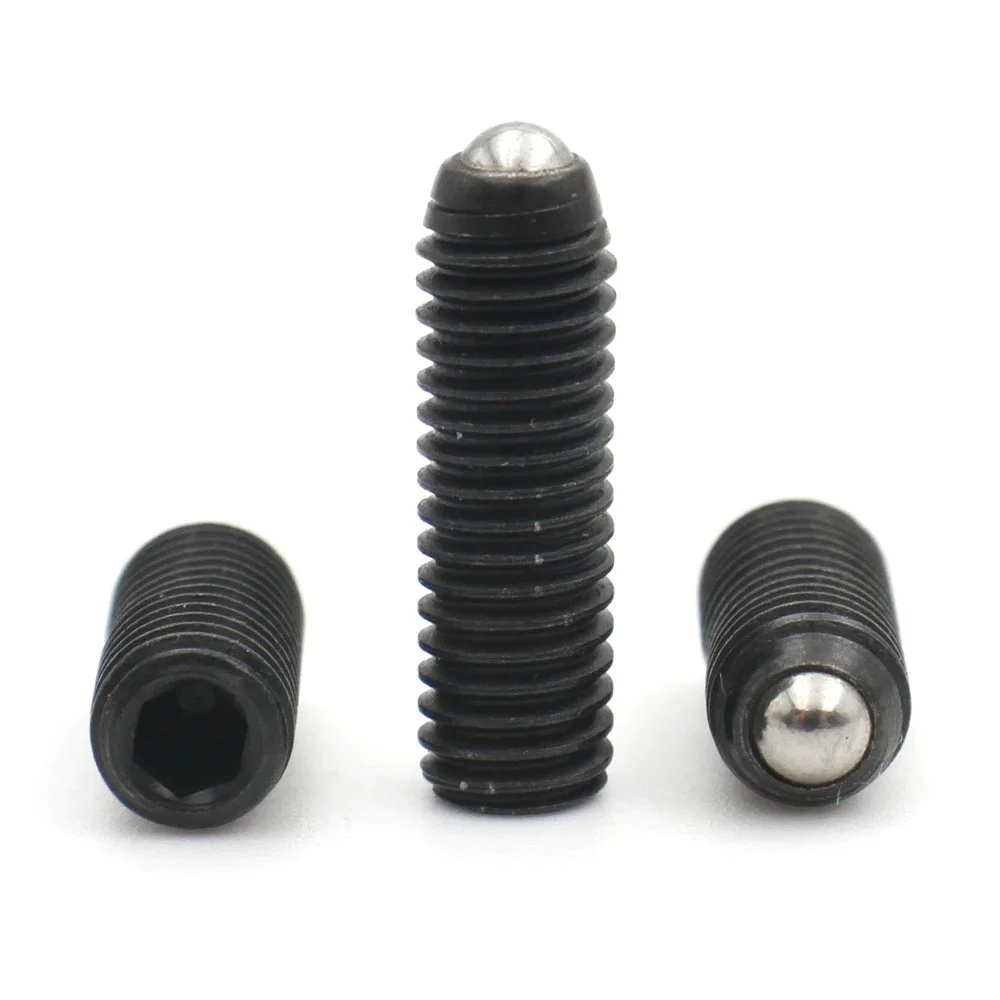 2-20pcs M2.5 M3 M4 M5 M6 M8-M12 12.9 Grade Carbon Steel 304 Stainless Steel Hex Socket Spring Ball Plunger Grub Point Set Screw