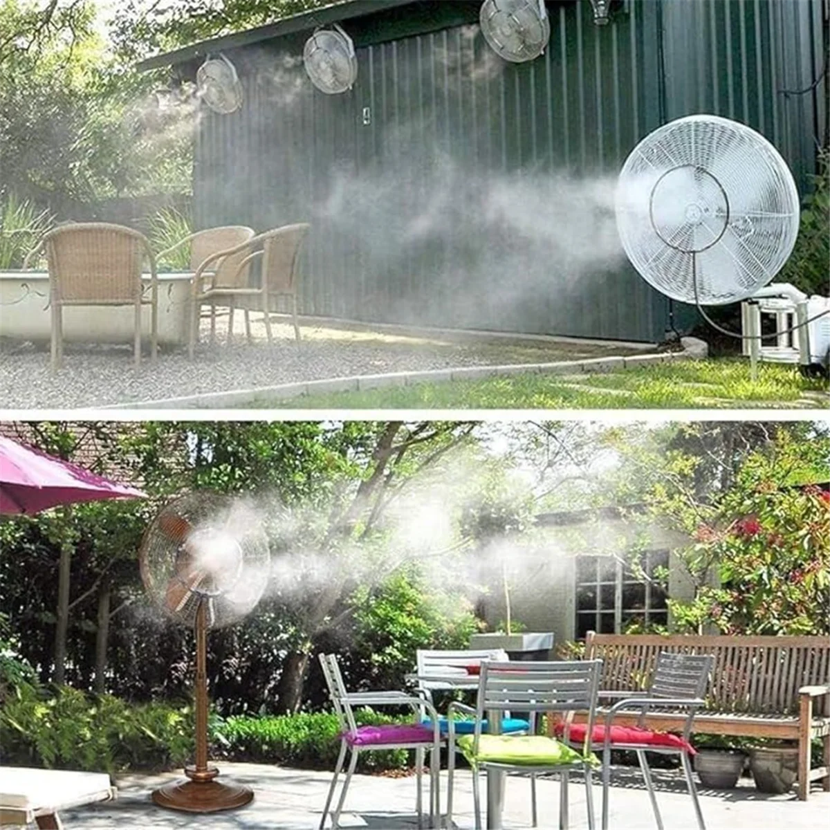 12 Zoll Sommer kühl ventilator Kit, Wasser ventilator Kit, geeignet für Gärten, Schwimmbäder, Yards