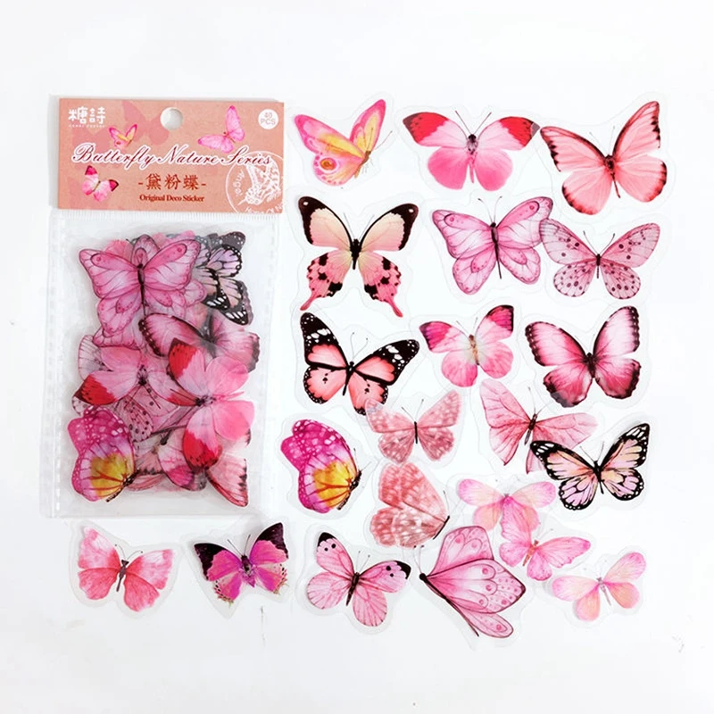 40 teile/paket Bunte Schmetterling Kuchen Dekor Alles Gute Zum Geburtstag Party DIY Ornamente Hochzeit Dekoration Lieferungen Wohnkultur Wand Aufkleber – Detail 16