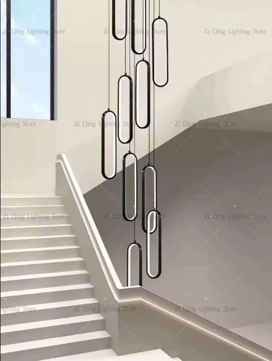 Modern Led Pendant Light Minimalist Chandelier Nordic Hanging For Living Room Restaurant Villa Loft Ceiling Staircase