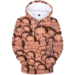 New Hoodie Nicolas Cage 3D Print Men Hoodies Winter Casual Sweatshirt Women Funny Fashion Streetwear Nicolas Cage Top Coats