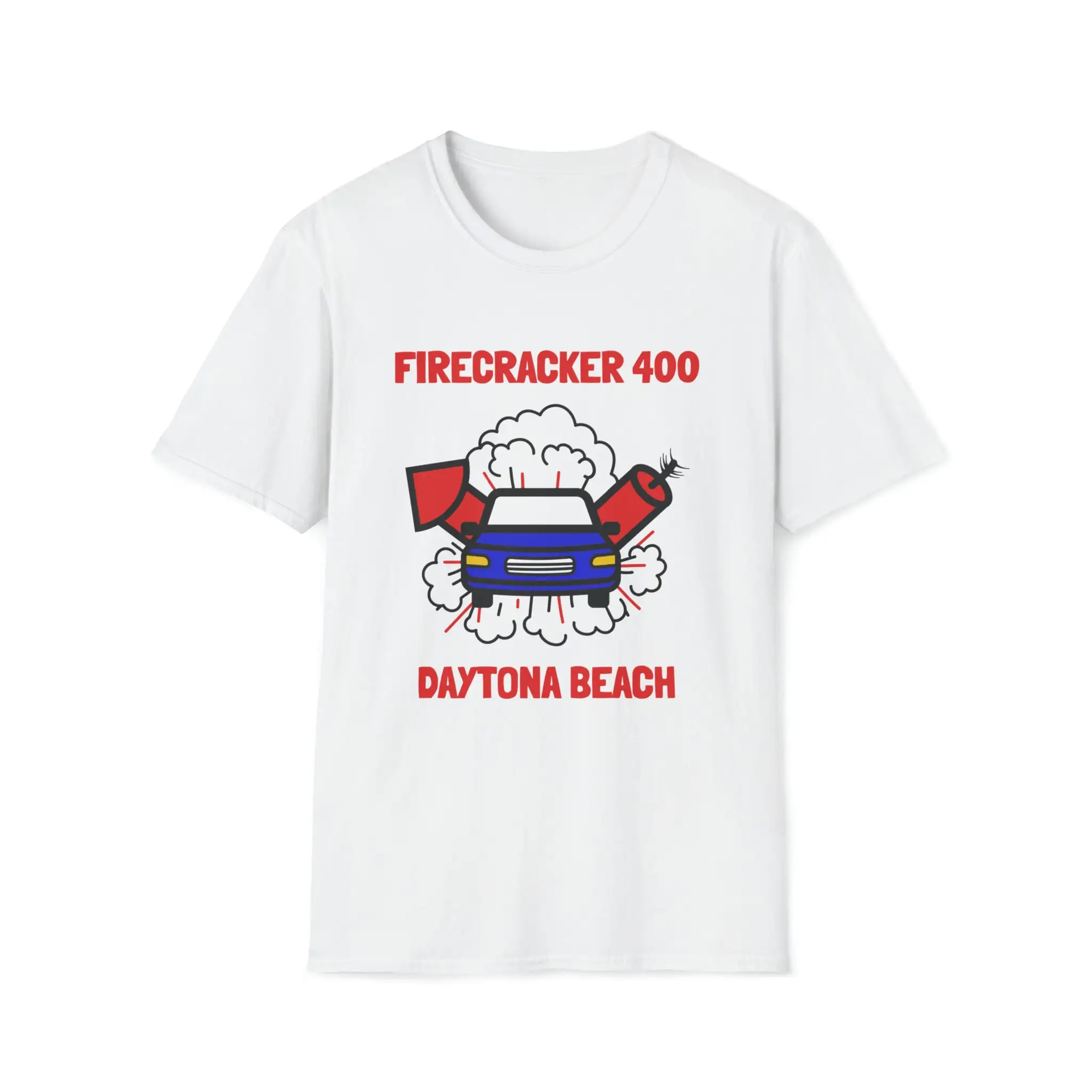 Daytona Beach Firecracker 400 Racing Motorsport Enthusiast Softstyle T Shirt