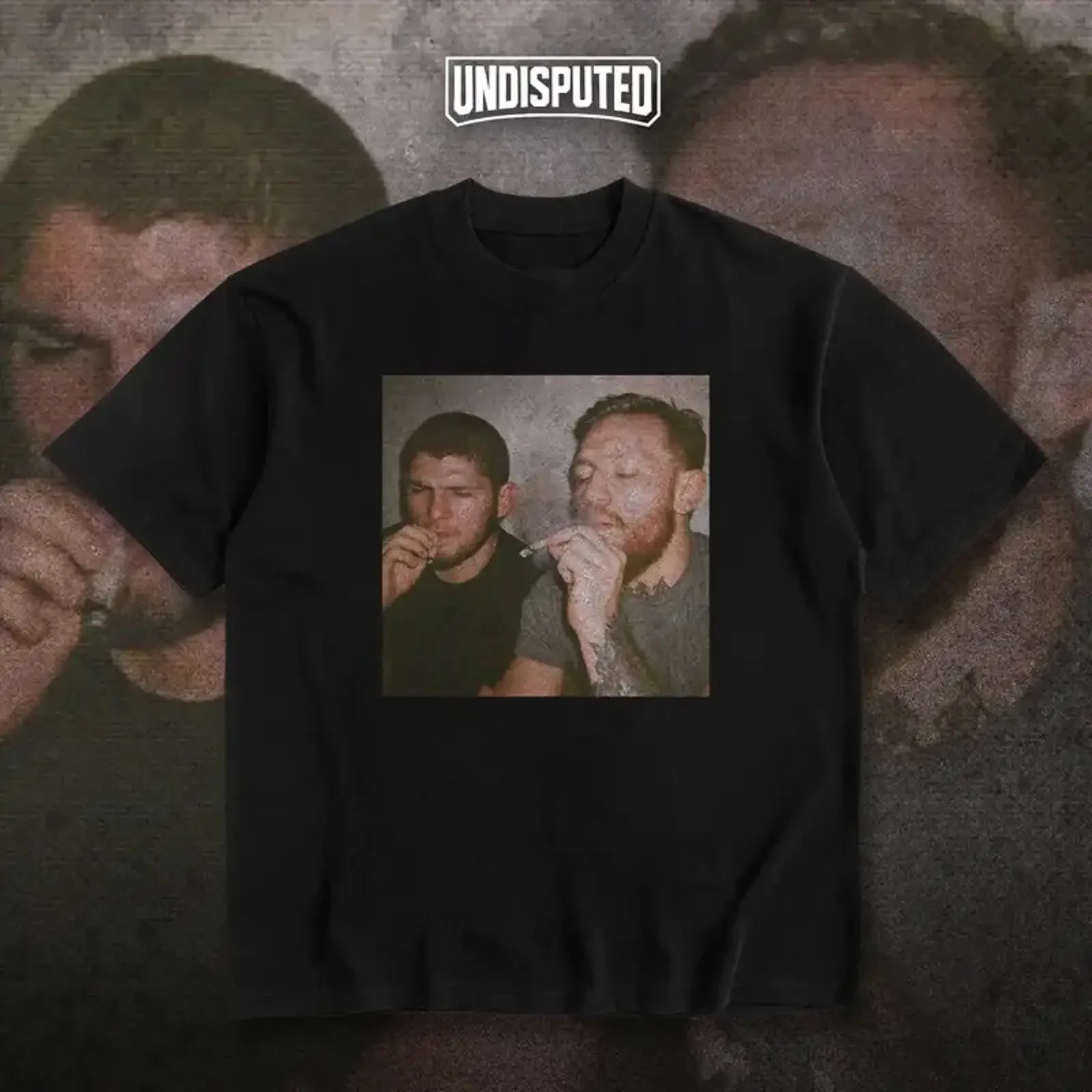 Men's Funny Conor Khabib Classic Cotton T Shirt for Fans  vintage Washed Stretched Versatile homme Comfortable graphic