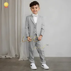 Boy's 3-piece suit, suitable for boys' wedding customized tuxedo suit, customized suit suit for children aged 2 to 16 years old