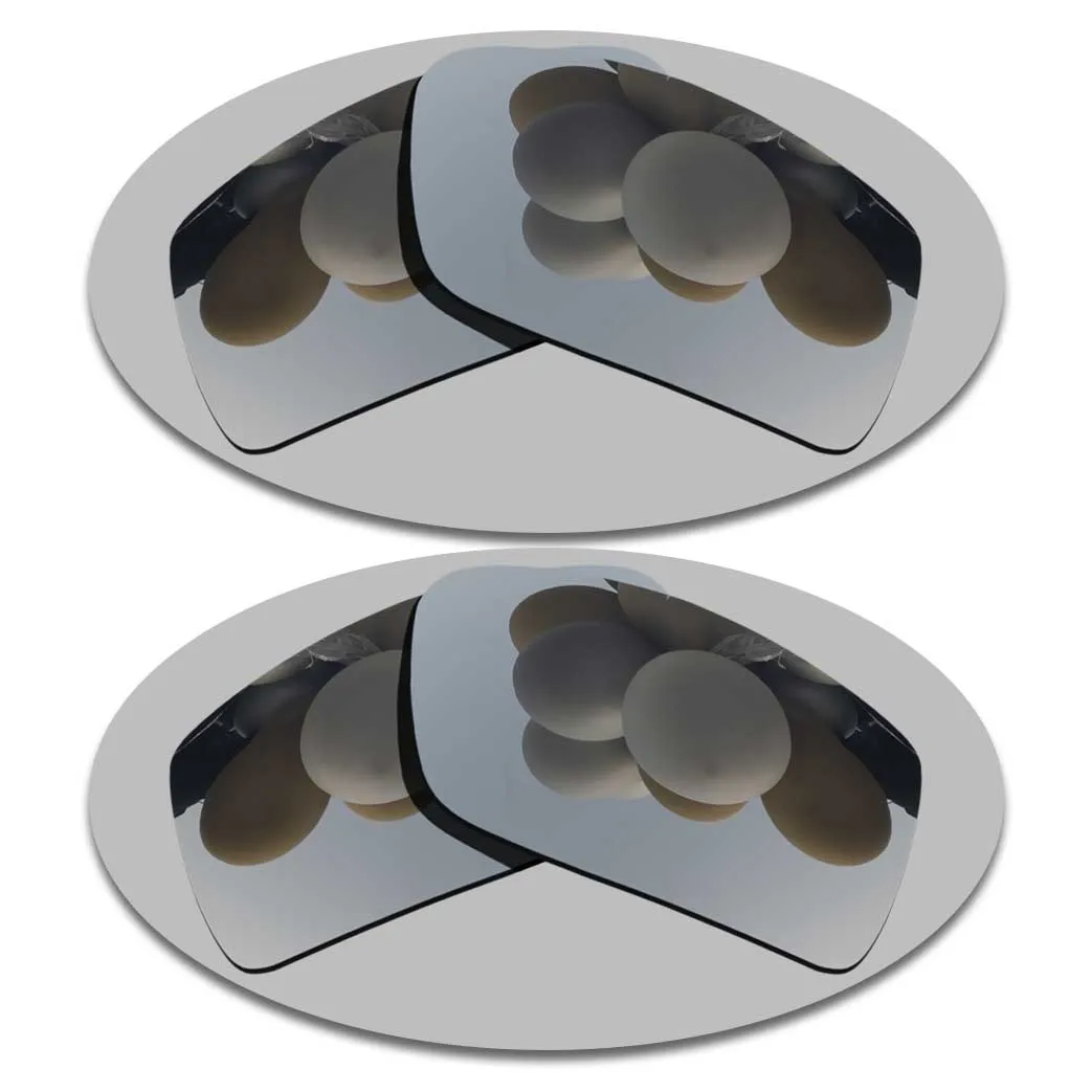 

2 Pairs Silver&Silver Lenses Replacement For-Costa Del Mar Reefton Polarized Sunglasses