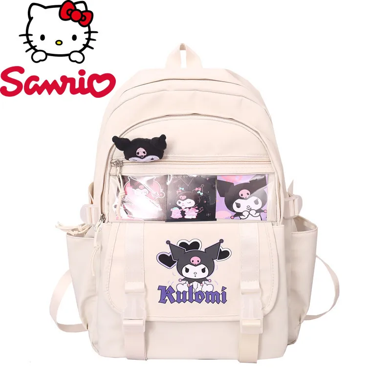 Sanrio Hello Kitty New Girls' School Bag Cartoon Cute Girls' Backpack Large Capacity Fashion Girls' Backpack Luxury Brand