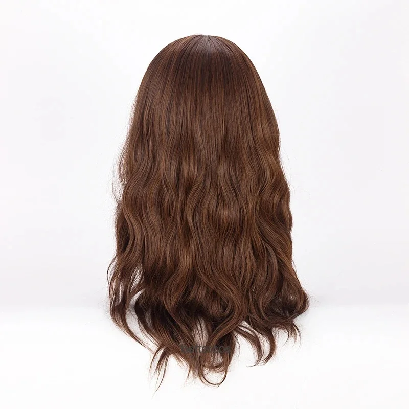s;3,v'6.b/7\NewHermione Jean Granger Cosplay Wigs Long Brown Wavy Curly Heat Resistant Synthetic Hair + Wig Cap25;g\7;j,9'b/