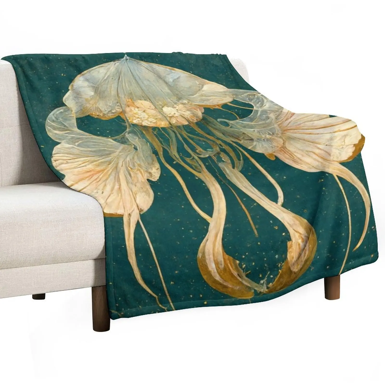 

Art Nouveau Jellyfish 4 Throw Blanket Extra Large Throw Luxury Thicken valentine gift ideas Blankets