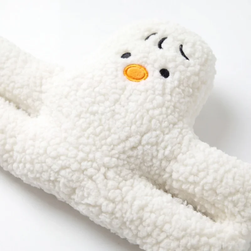 Cute Animal Plush Door Stopper Clip Set of 3 Soft Fleece Anti-Pinch Decorative Bedroom Door Holders Cat & Duck Shaped