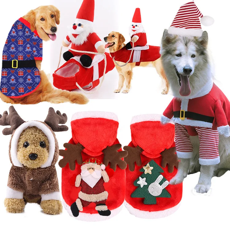 Christmas Snowman Pet Cosplay Costume Clothes for Small Medium Dogs Pet Chihuahua Pets Warm Hoodies New Year Festival Holiday