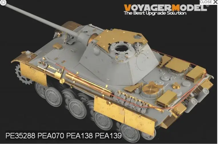 VOYAGER PEA138 1/35 II wojna światowa niemiecka pantera G/F/II stopnie boczne opóźniona produkcja