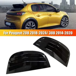 For Peugeot 208 2018 2019 2020 2021 2022 2023 2024 Car Rear Window Louver Shutter Cover Exterior Side Vent Trim Sticker Scoop