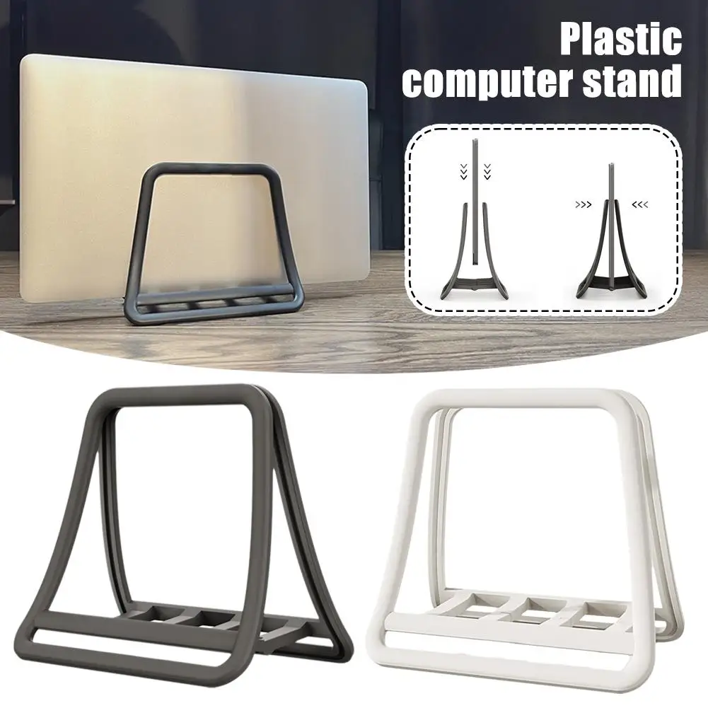 For Compact Vertical Laptop Stand - Universal Abs Plastic Bracket For , , And Tablets, Space-saving Desi S0k0