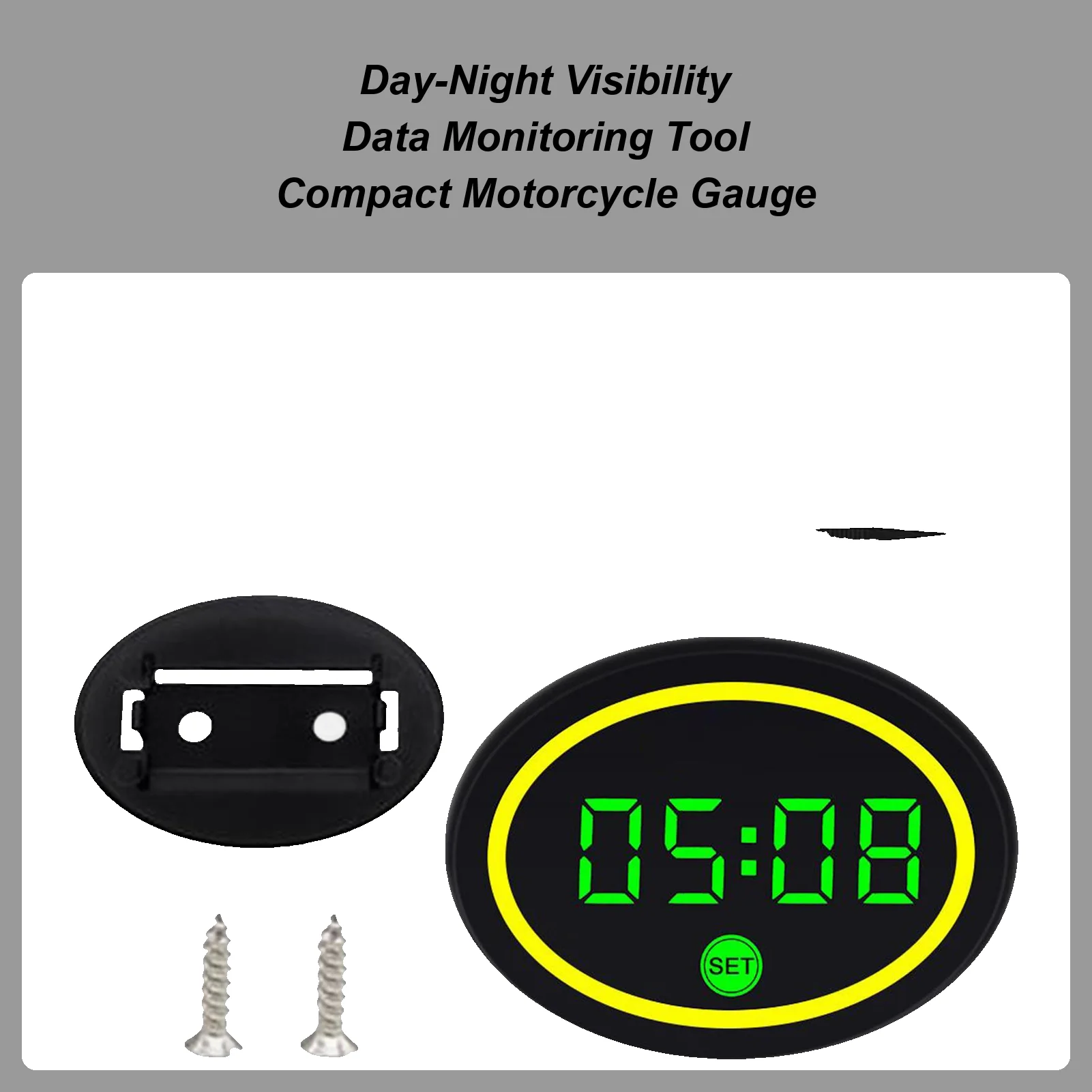 

Clock For Motorcycle Real-Time Monitoring Motorbike Voltage Temperature Meter For Women Teens Cycling Enthusiasts Commuting