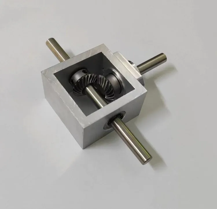 simple-square-right-angle-drive-gearbox-dual-output-bevel-gear-reducer-1-1-corner-turner-small-t-cross