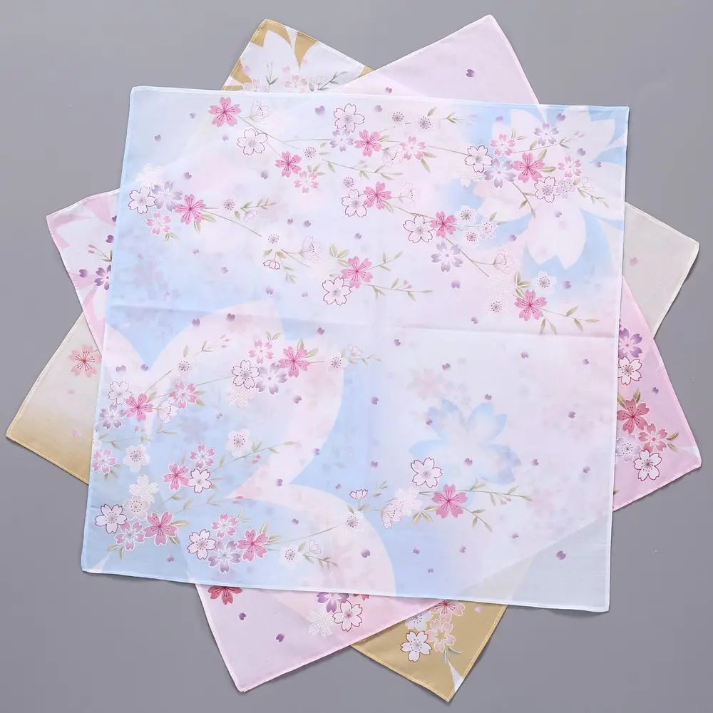 

3pcs Women Chinese Vintage Handkerchief 100% Pure Cotton Soft Printed Square Towel Thin Breathable Absorbent Sweat Hanky Summer