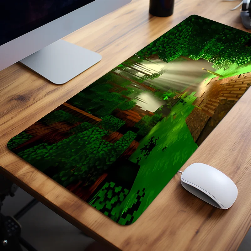 لوحة ماوس ألعاب كبيرة على شكل خريطة العالم من Pixel Style، حصيرة طاولة خضراء مع قاعدة مطاطية غير قابلة للانزلاق ولوحة حافة مخيطة للمكتب والمنزل #3