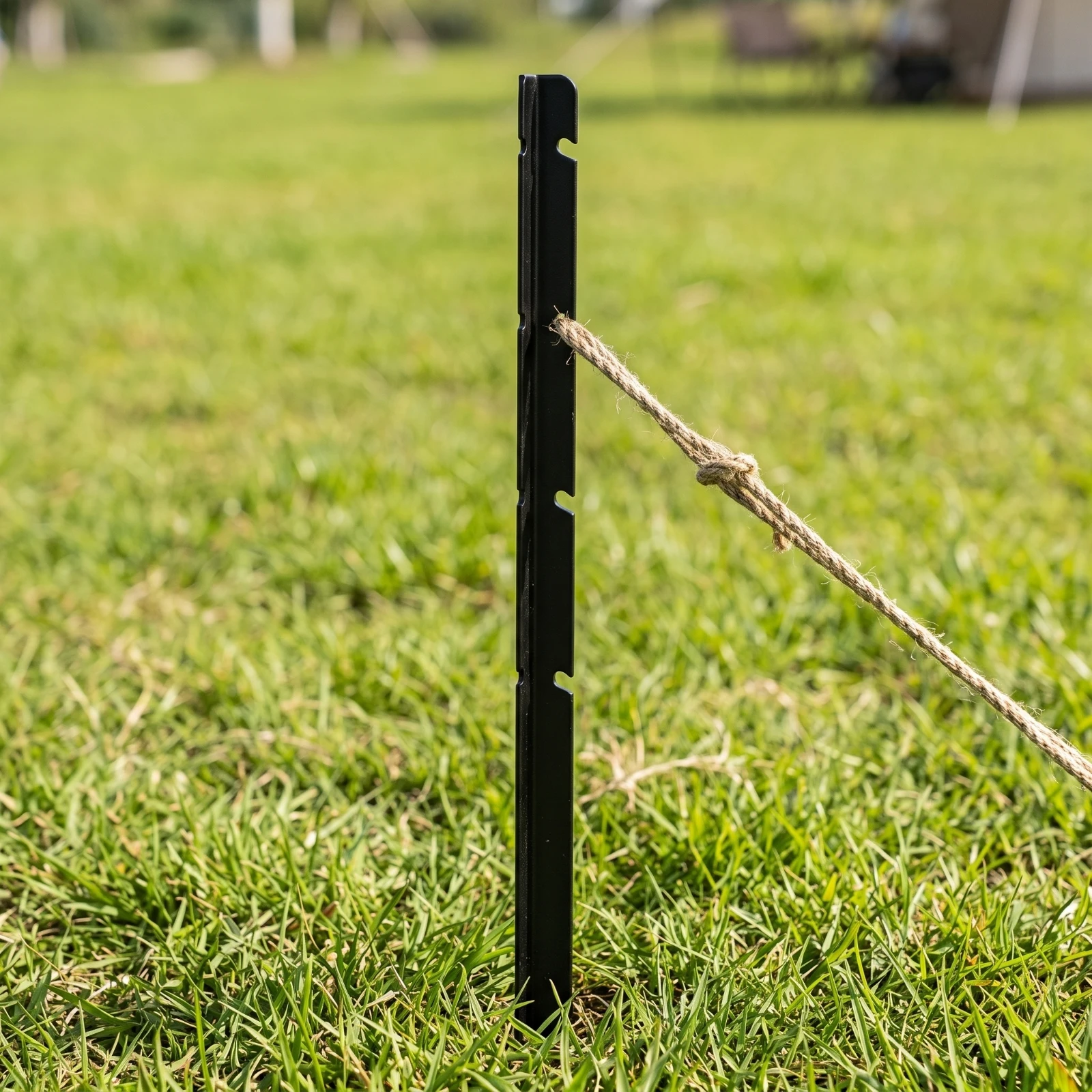 Carbon Steel Tent Stake Pointed Ground Stake with Notches Triangular Ground Peg Long-Lasting Stakes Break-Resistant for Campers