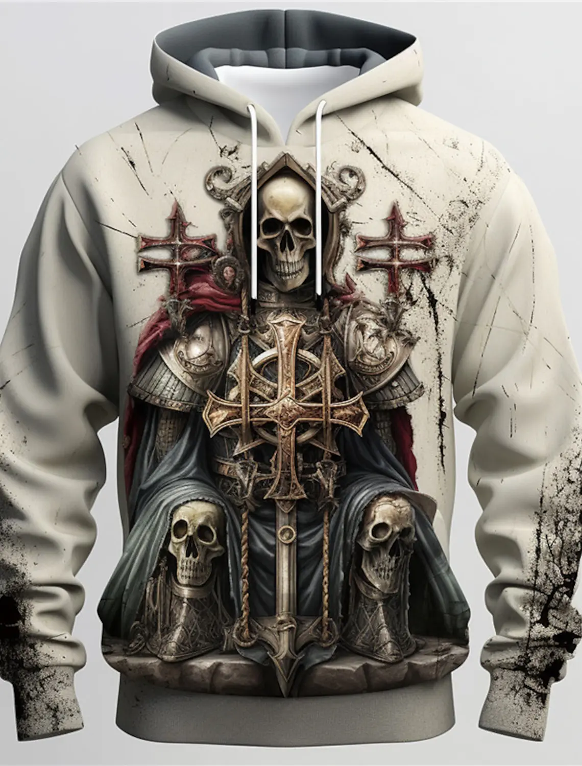 Graphic Cross Men's Fashion 3D Print Hoodie Vacation Hoodies Hooded Print Front Pocket Spring & Fall Designer Hoodie Sweatshirt