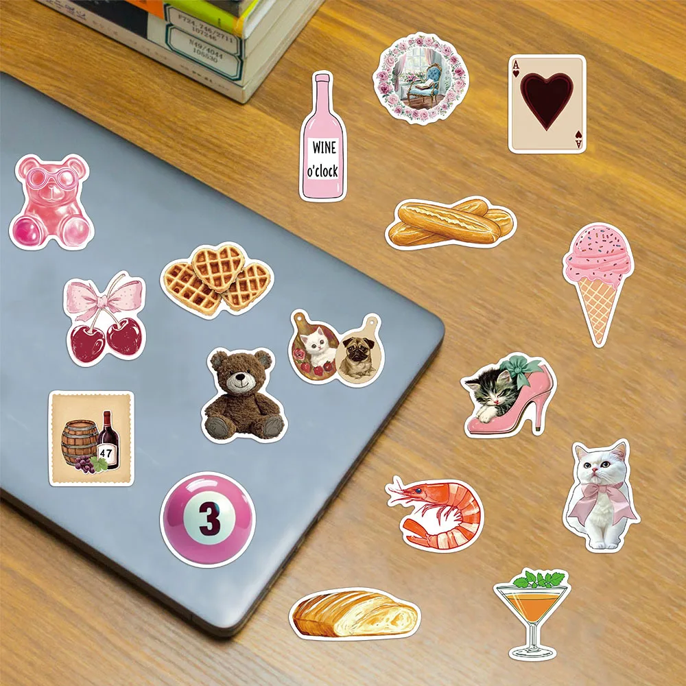 50PCS Aesthetic Pinterest Sticker Decoration Fashion Harajuku Laptop Luggage Creative Wall Bar Decor Streetwear Creative Sticker image 5