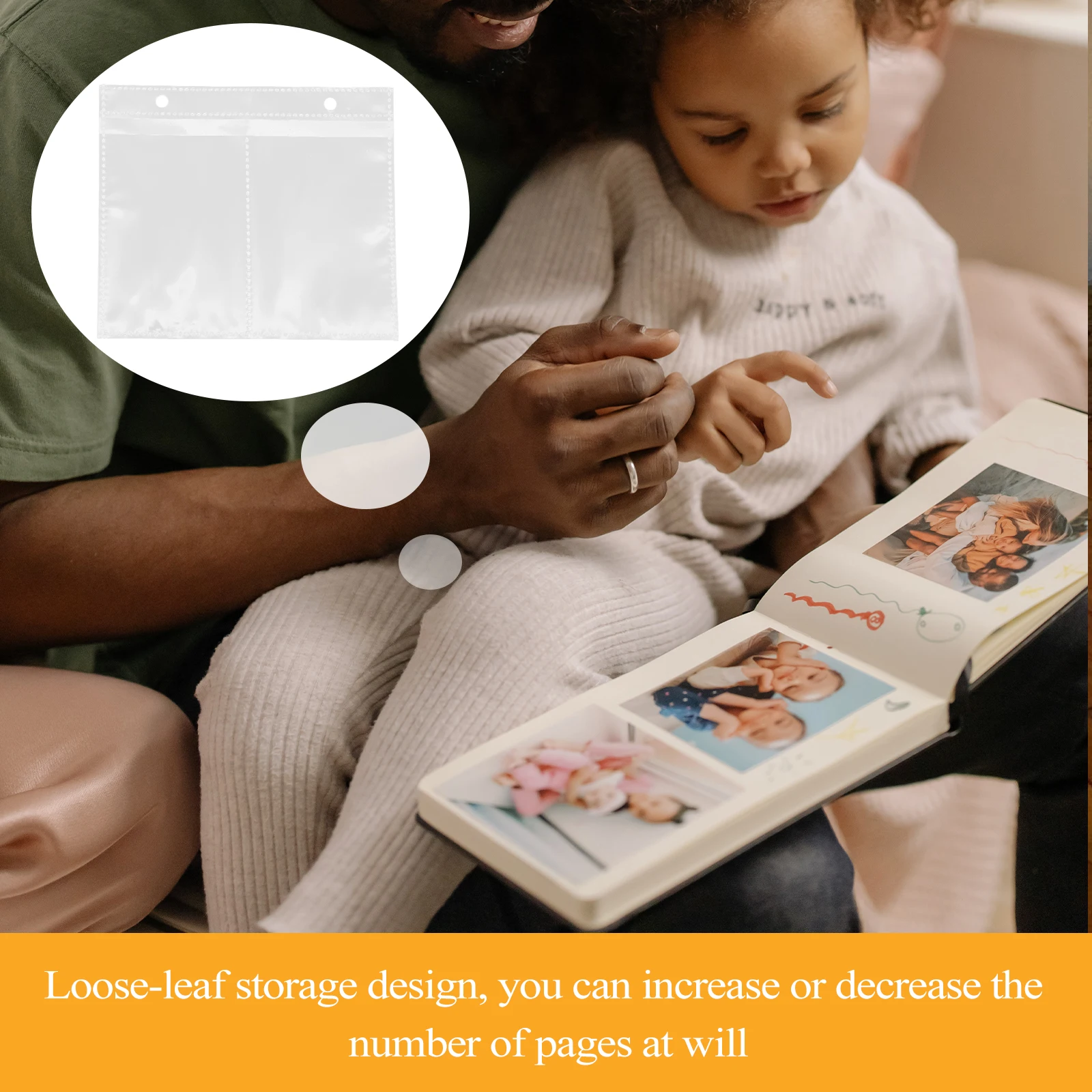 

20 Pcs Photo Album Pages Clear Plastic Sleeves for Scrapbook Recipe Cards Photo Protective Covers Album Accessories