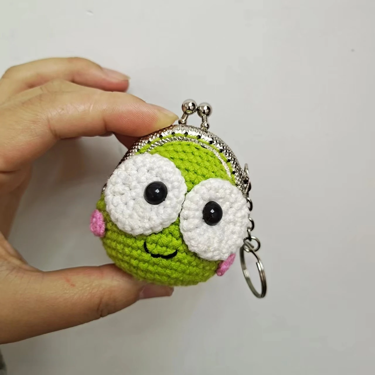 Handmade Hook Knitted Wool Cartoon Animal 5.0 DIY Creative Key Pendant Coin Purse