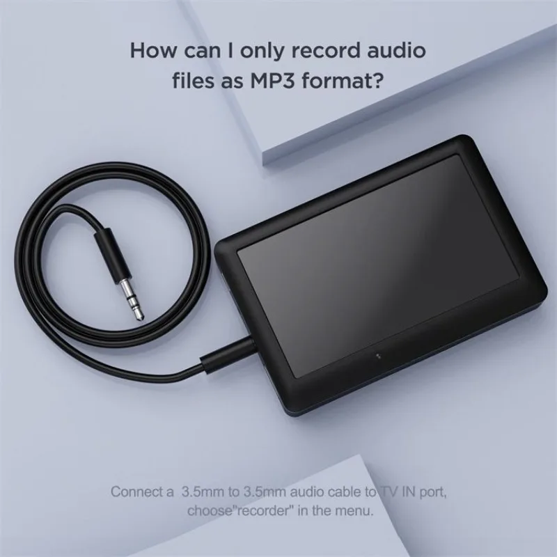 Leitor de cartão de caixa de gravação de tela de 4,3 polegadas Saída de vídeo HDMI suporta cartão TF U disk