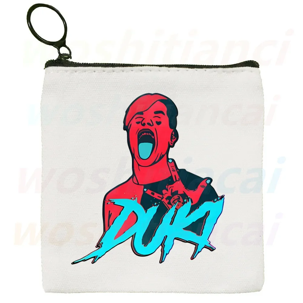 Duki Rapper Mini Porta-moedas para mulheres, titular do cartão, carteiras pequenas, trocar bolsa de dinheiro, original, novo