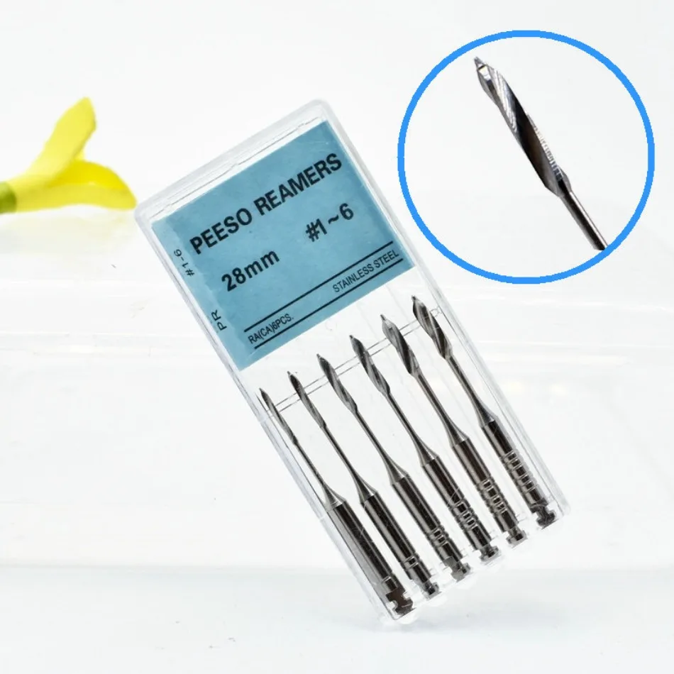 1 Pack(6pcs) 28/32mm Dental Endodontic Files Reamers Dental Drill Gates Glidden Endo Files Dentist Materials Tool