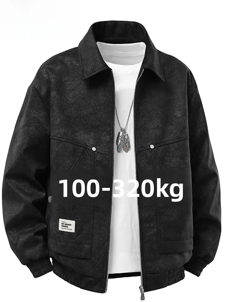 

Mo Chaotian, мужская повседневная куртка большого размера, свободный крой, модный воротник, весна-осень, новинка, теплый волокно из полиэстера