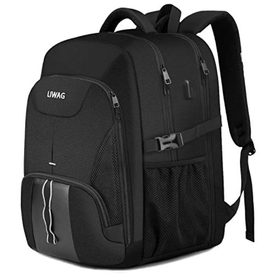 

18.4 inch Laptop Backpack, Extra Large Backpack for Men 55L, Water Resistant Travel Backpack with USB Charging Port, TSA Friend