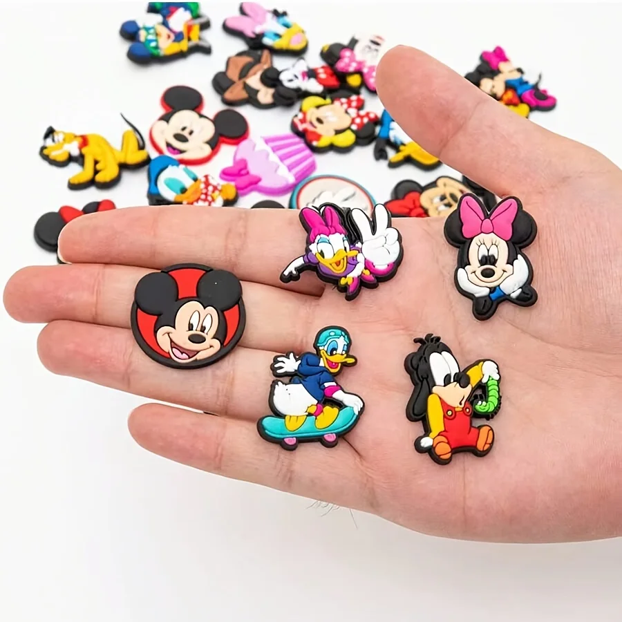 300pcs Mixed random Disney Sanrio Shoe Charm for Clog Sandal Shoe Decoration PVC Accessorie Shoe Buckle For Kids Gift image 3