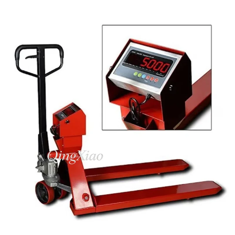 Warehouse Logistics Manual Pallet Truck Weighing Scale For Pallet Handling Goods Weight Inspection Daily Logistics Conveyance view 4