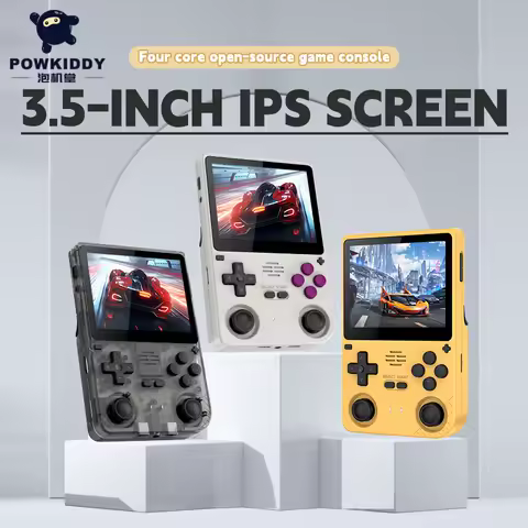 POWKIDDY V20 Retro Handheld Game Console 3.5 Inch IPS HD Screen with A133Plus Chip 5000mAh Battery