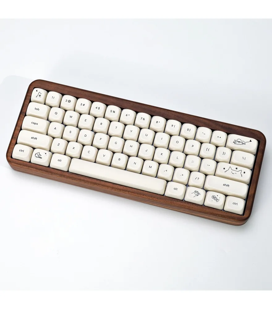 

Keycaps Solid Color Mechanical Keyboard Milk White Kitten Keycaps