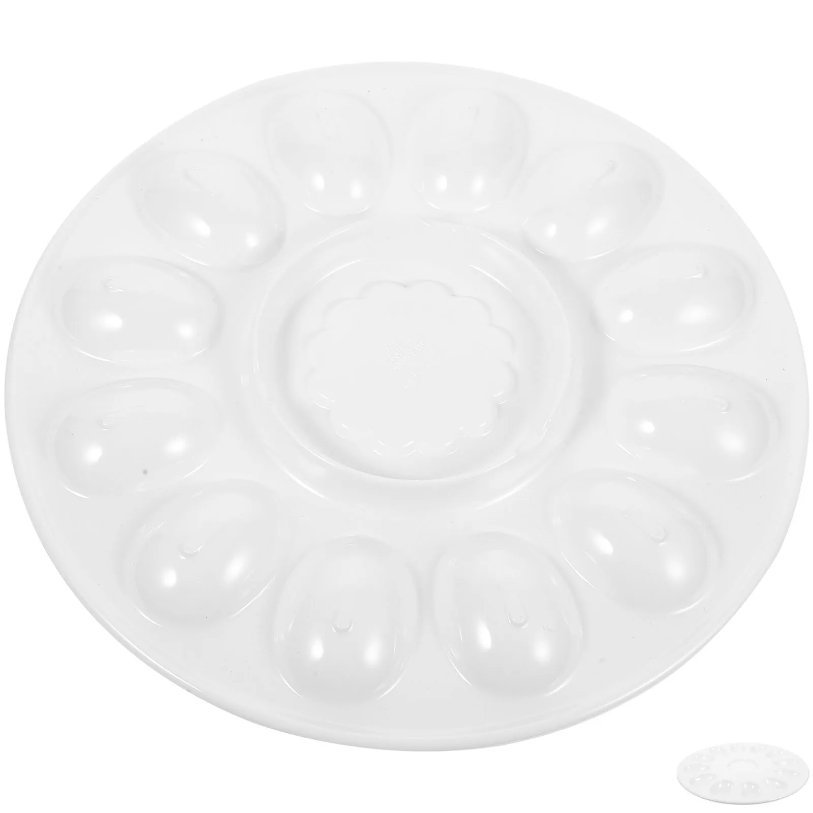 

Egg Decorative Tray Serving Platter Deviled Trays Holder for Eggs Melamine Porcelain