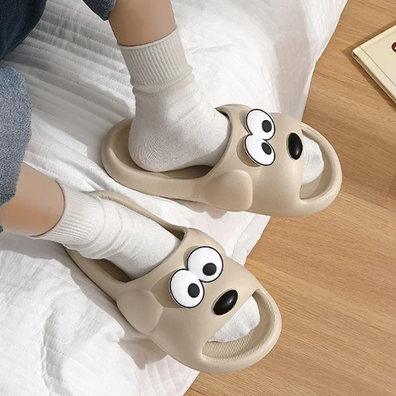 Woman House Slipper Cloud Dog Cartoon Cute Funny Puppy Sandals Men Summer Flip Flops Beach Slides Home Shoes Eva Female Male