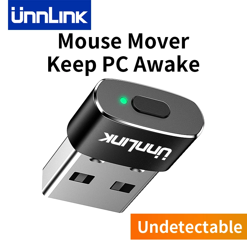 

Unnlink USB Mouse Jiggle, Undetectable Mouse Mover, Automatic Keeps Computer Awake, Simulate Mouse
