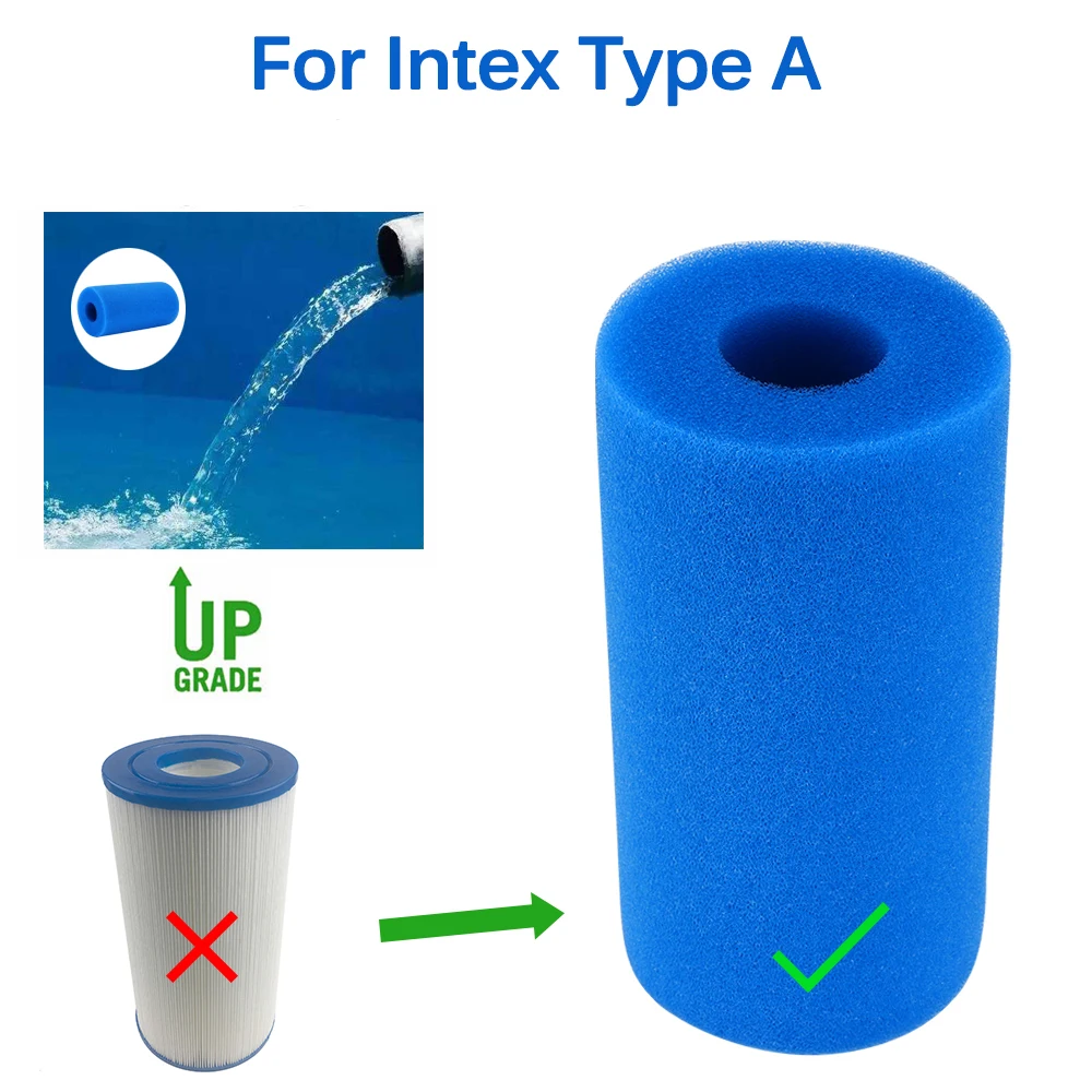 مرشح حوض السباحة رغوة منظف حمام السباحة رغوة قابلة لإعادة الاستخدام وقابل للغسل أداة تنظيف حوض استحمام ساخن نوع خرطوشة مضخة فلتر بديلة #2
