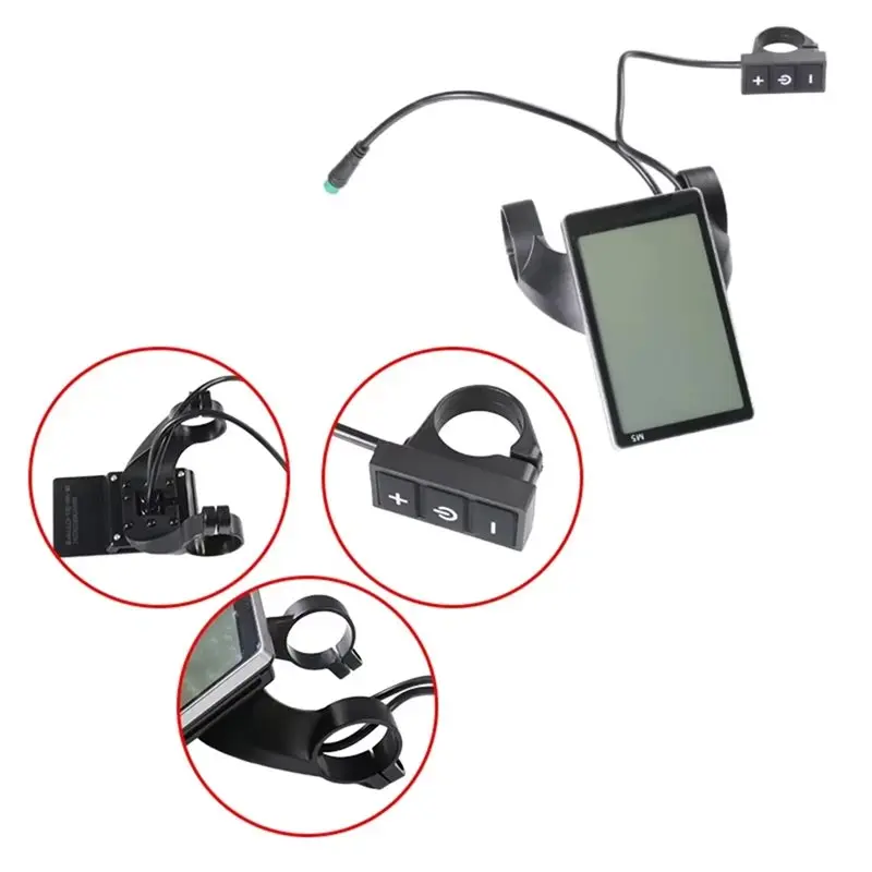 ABLB-Replacement M5 LCD Display V3.0-EU Version NEW IMAGE For OUXI V8 500W For Fat E-Bike Scooter Accessories