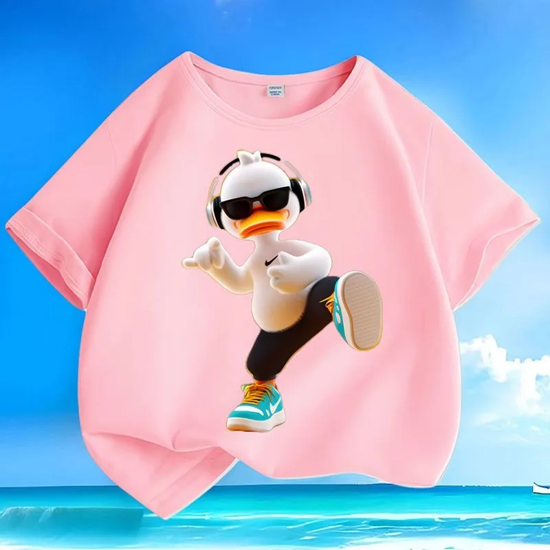 

Летняя новинка: футболка для детей с рисунком утки в очках — удобная, свободная, забавная, мультяшная. Низкая цена, ограниченное предложение!