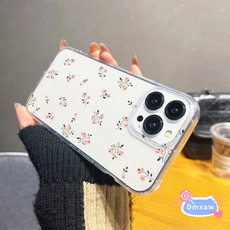 For OPPO Reno 11 11F 10 9 8 6 Pro Plus 8T 7 3 Pro SE 5 4 5G 4G 7 4 SE Phone Case Soft Silicone Cute Flowers Transparent Cover 4