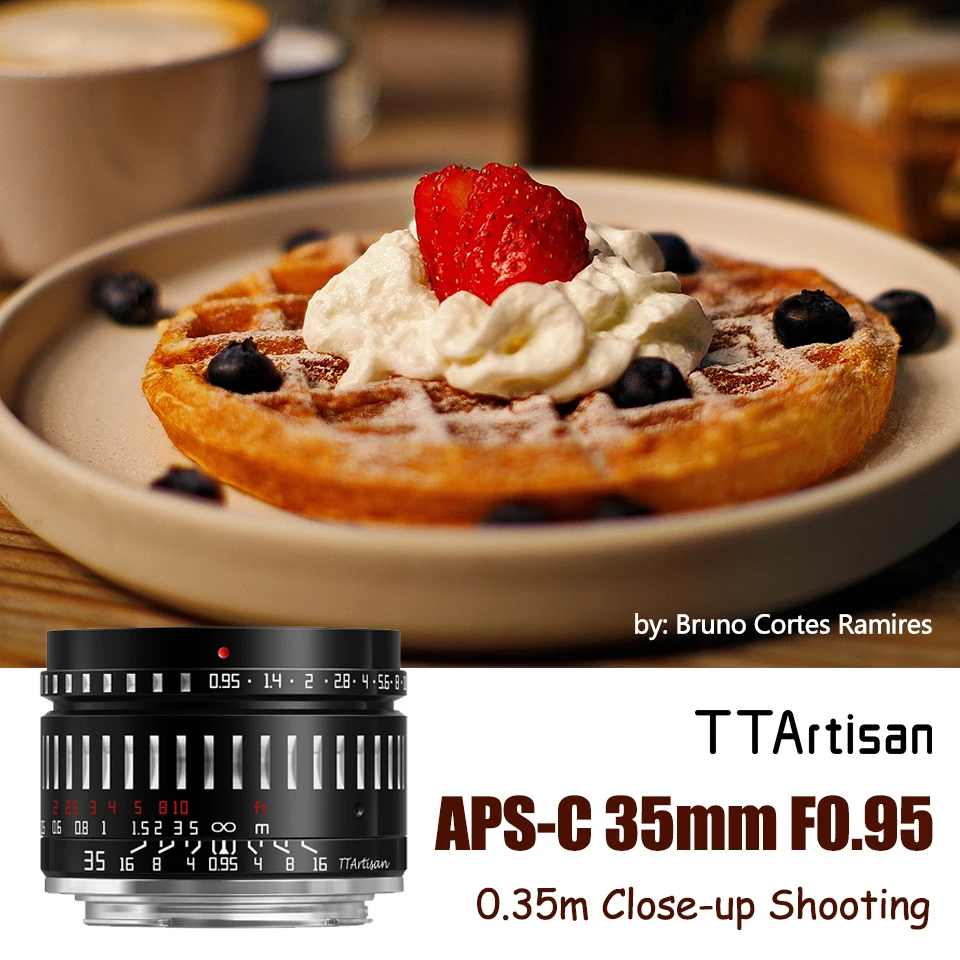 TTArtisan APS-C 35mm F0.95 Super Large Aperture MF Camera Lens for Portrait Fujifilm XF Sony E Canon EOS R Nikon Z Sigma L Mount