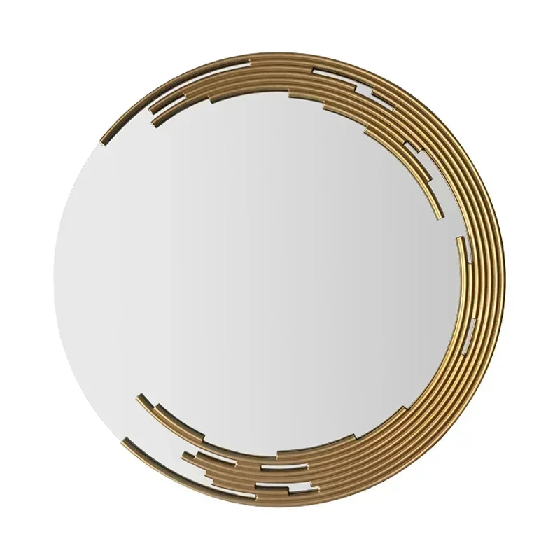 American Light Luxury Wall Mounted Bathroom Mirrors Retro Bedroom Makeup Mirrors Modern Simple Designer Decorative Bath Mirrors