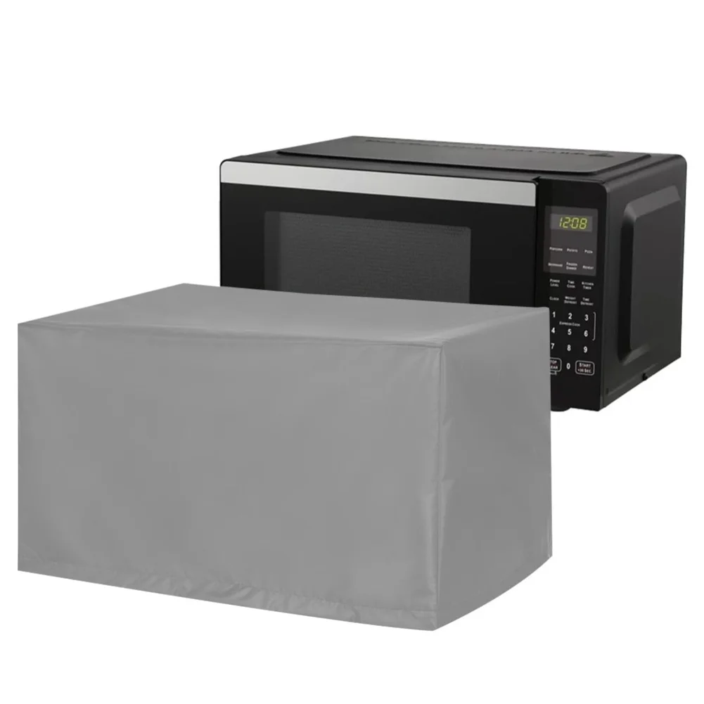 Microwave Dust Cover Black Microwave Covers Dust-Proof Waterproof 600D Oxford Fabric Microwave Oven Dust Cover Protector