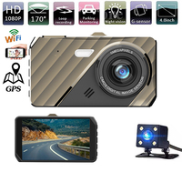 Dash Cam Front Rear View Car Camera 1080P Full HD Drive Video Recorder GPS WiFi Car DVR Parking Monitor Black Box Auto Dashcam