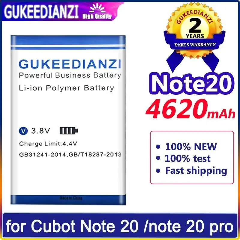 

Note20 4620 мАч для Cubot Note 20 Pro, легкий аккумулятор для мобильного телефона