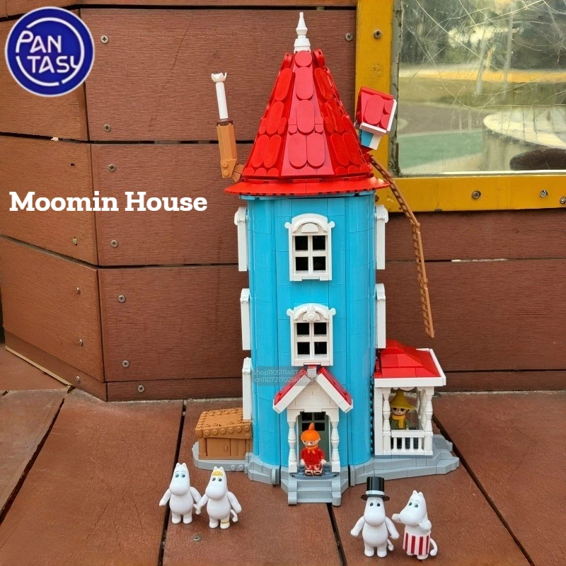 Pantasy Moomin Serie Baustein Moomin Valley Tour House Montagemodell Spielzeug Dekoration Sammlung Kinder Weihnachtsgeschenk
