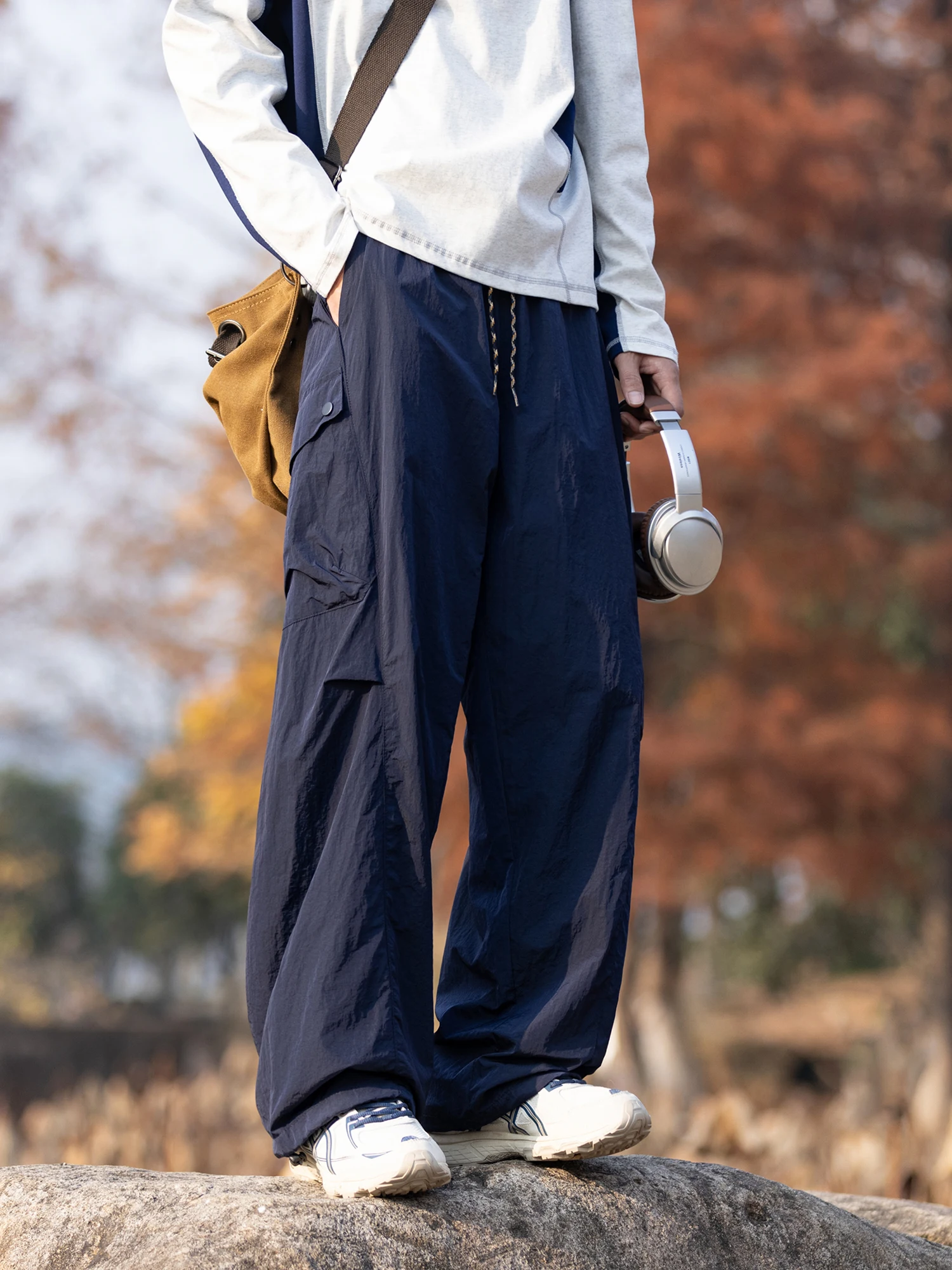 

Spring Summer Men's Outdoor Casual Pants Breathable Lightweight ell Pants Hiking Sports Loose Fit Straight Leg Trousers